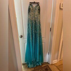 Beautiful sequin prom dress style 8427
